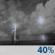 Friday Night: A chance of showers and thunderstorms. Partly cloudy, with a low around 69. Chance of precipitation is 40%. New rainfall amounts between a tenth and quarter of an inch possible. Friday Night: Chance Showers And Thunderstorms