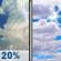 Sunday: Chance Showers And Thunderstorms then Partly Sunny